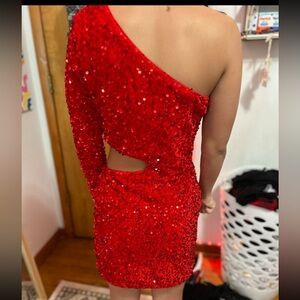 Red sparkly formal dress, worn once